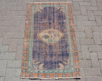 Small Turkish rug, doormat rug, runner rug, vintage rug, oriental rug, floor rug, kilim rug, multi rug, 2.3 x 4 ft, Organic Anatolia Rug