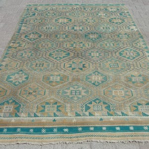 Oversized 7x10 Area Rug – Handmade Vintage Kilim Rug, Large Turkish Kelim Teppich, Boho Bedroom Rug, Rugs for Living Room Decor