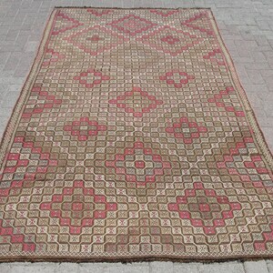 Kilim Rug | Vintage kilim rug | Turkish rug | Rugs for Living room | Bohemian rug | Kitchen rug | Bedroom Kilim Rug | 5 x9.6 ft