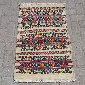 Bohemian Turkish Kilim Rug, area rug, 2 x 3.5 ft , kilim rug, Turkish kilim, vintage rug, Turkish rug