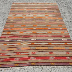 Turkish Kilim Rug, area rug, 4.9 x 8.2 ft , kilim rug, Vintage Turkish kilim, bohemian, Turkish rug, SPRING home decor, Kelim Teppich,