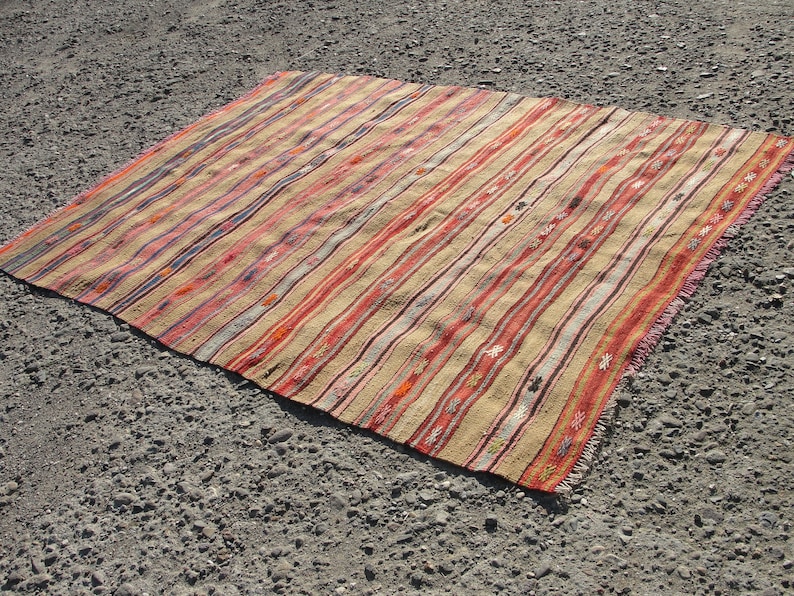 Area Kilim Rug Kitchen kilim rug Rug for living room Housewarming Gift Kilim rug Runner Rugs 5x8,
