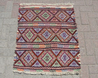Tapete Kilim de área, 2,5 x 3 pés, tapete kilim, tapetes para sala de estar, tapete estilo boho, tapetes, tapis, kelim teppich,