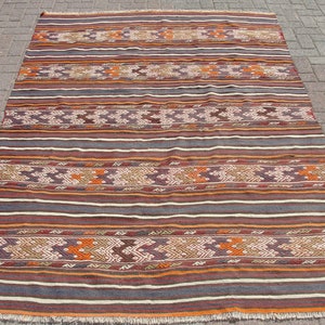 6x9 Turkish Area Rug, Vintage Rug, Handmade Rug, Anatolian Rug, Rustic Kilim Rug, Living Room Rug, Bedroom rugs, Carpets