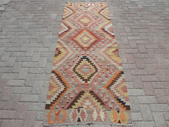 2x8 Table Kilim Rug Runner, 2'9" x 8'5" ft, Rug for hallway, Kilims Rugs for diningroom bedroom kitchen