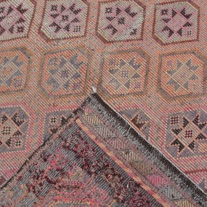 Floral design Large Turkish Kilim - Vintage kilim, kilim rug, 6 x 9.7 ft, bohemian kilim rug, large living room rug, bedroom rugs image 14
