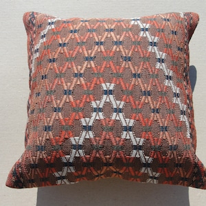 Vintage Kilim Pillow,Handmade Turkish Pillow, Traditional Pillow, Turkish Rug Pillow 16" x16" Home Decor Hand Wowen Pillow,Turkish Kilim rug