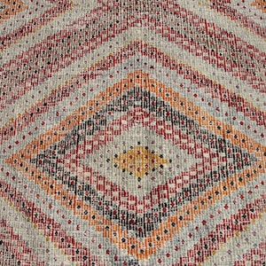 Vit stor handgjord ull 8x10 kelimmatta vintage turkisk områdesmatta - mattor för vardagsrum - kelim teppich bild 5