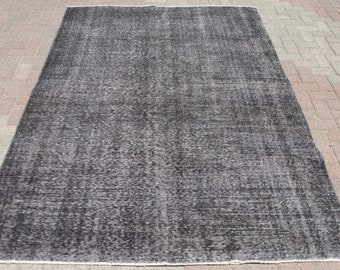 Alfombra teñida gris oscuro de 6 x 9 pulgadas - Alfombra para terraza - Alfombra para habitación de bebé - Decoración para sala de estar