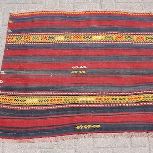 Doormat Kilim Rug, Vintage small rug, 3.4 x 2.10 ft, area rug, rugs for living room, boho rug, kelim teppich, Tapis, Rug for entryway,