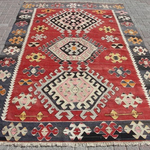 6x9 carpet Rug, 6 x9.5 ft , Vintage area rug, kilim rug, bohemian area rugs, Kelim teppich, Tapis,