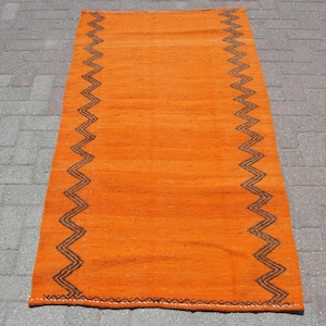 Türkischer Kelim-Teppich, Vintage-Teppich, kleiner Teppich, Anatolischer Teppich, Büroteppich, Boho-Teppich, Türmatte, Kelim-Teppich, 100 x 150 cm