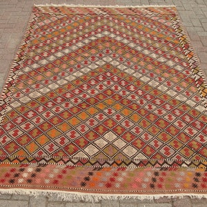 6x9 Large Kilim, rugs for living room, 5.5 x 8.5 Ft, Vintage Kilim Rug, Area Kilim rug, Turkish area rug