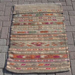 Handmade Small rug Area Kilim, kilim rugs for living room, bohemian style decor carpet, Kelim Teppich, Home kilim, 2.7 x 3.9 ft