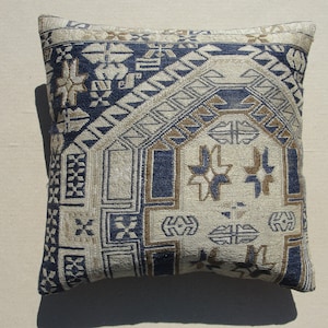 Turkish Kilim Pillow, Vintage Pillow, Pillow, Throw Pillow case, Cushion Cover, Kilim Pillow, Turkish Rug Pillow, 16" x 16", pillow covers,