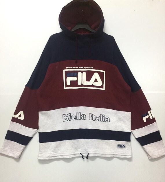 Vintage FILA Big Logo Sweatshirt Hoodie Streetwea
