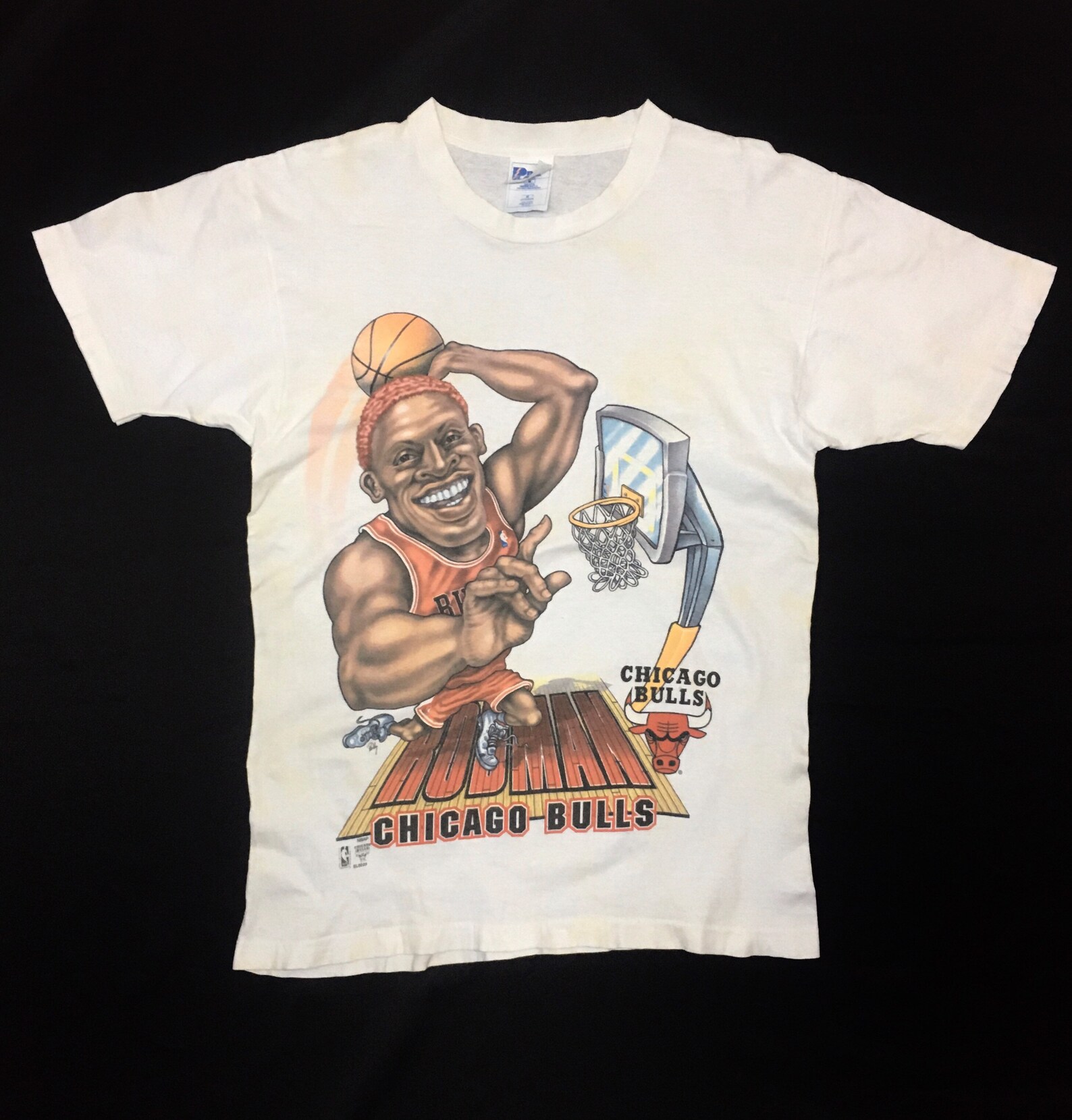 Vintage 90 S Dennis Rodman Chicago Bulls T Shirt Medium Etsy