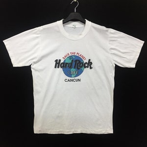 Camiseta vintage dos anos 90 do HARD ROCK Cafe Cancun