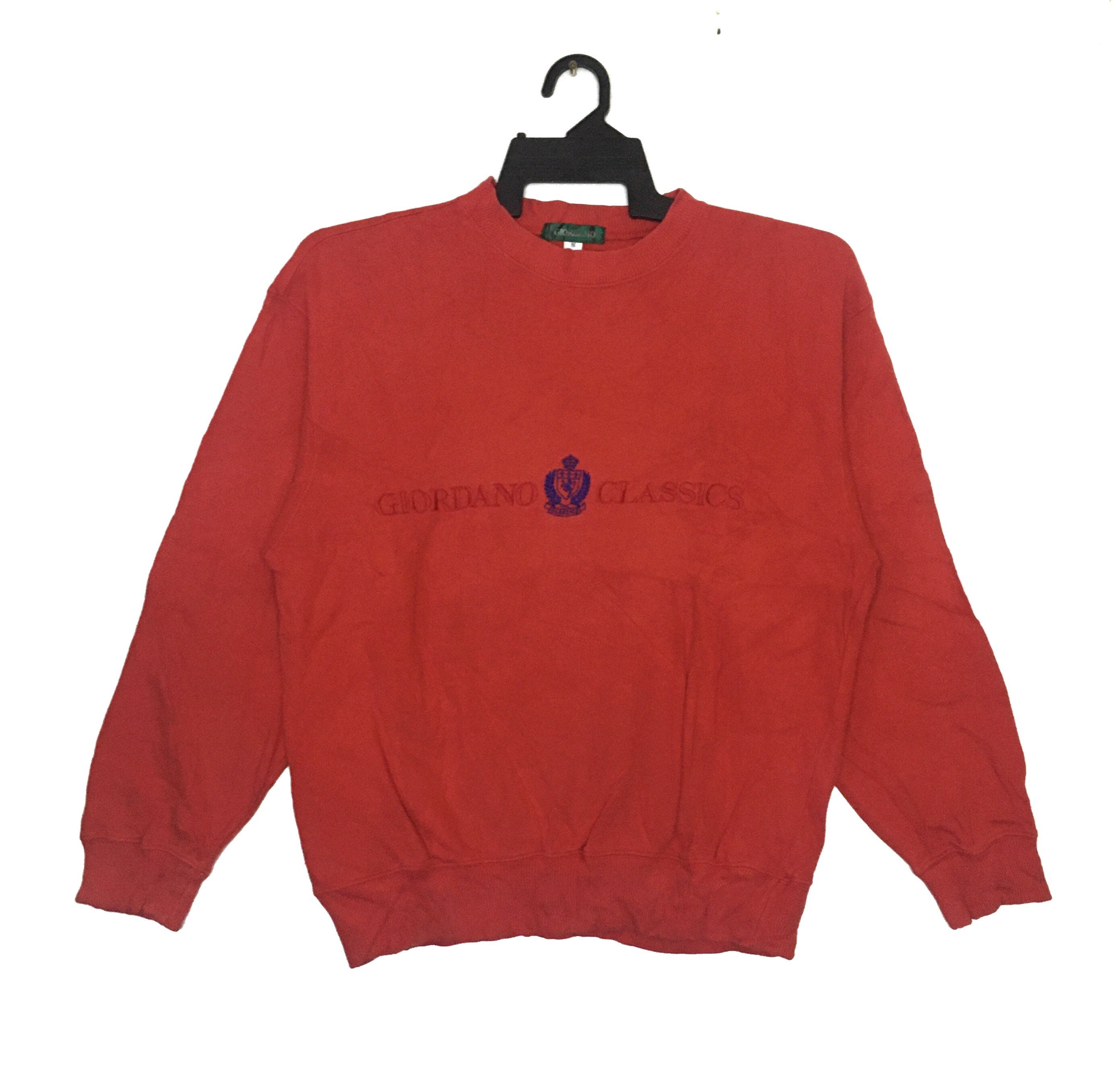 Vintage 90's Giordano Classic Sweatshirt Big Logo | Etsy