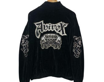 Vintage AVIREX Velvet Sukajan Souvenir Jacket Embroidery Phoenix