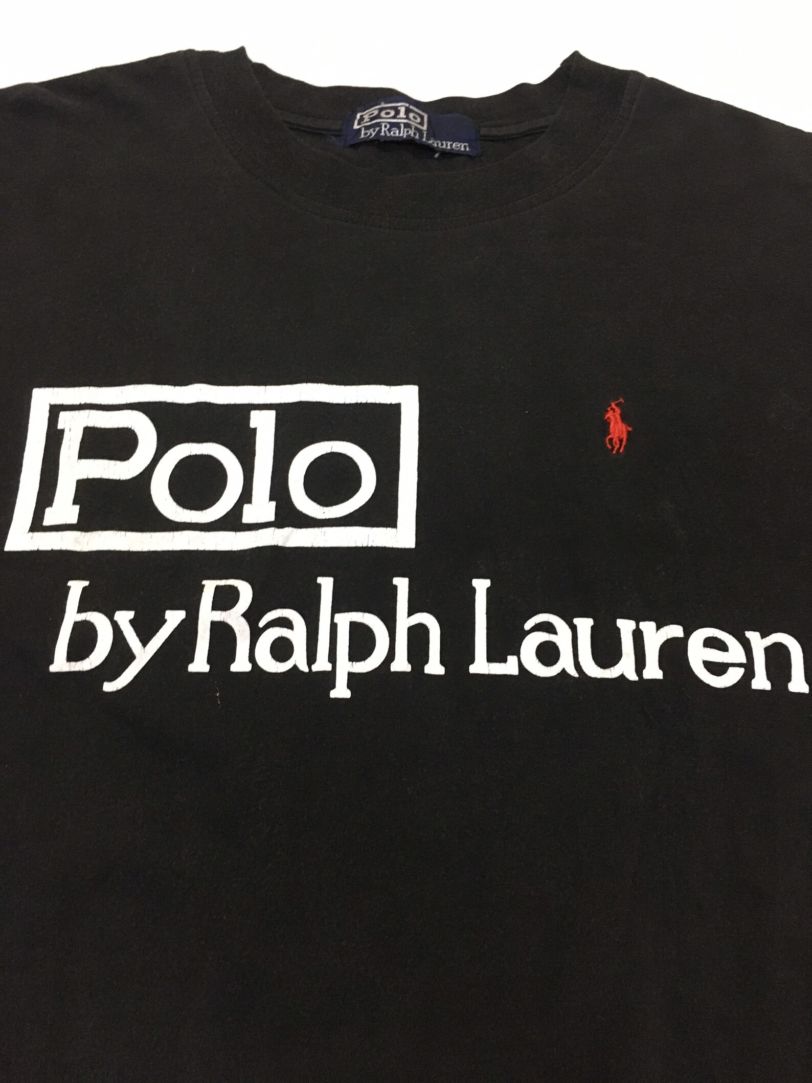 Rare Vintage Polo by Ralph Lauren Big Logo Black Colour Large Etsy