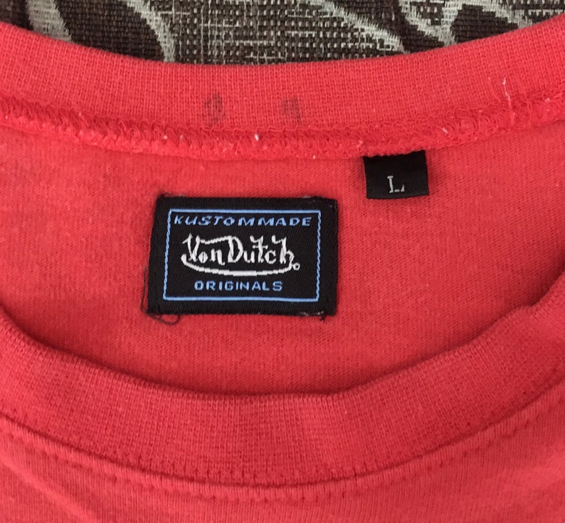 Von Dutch Speed Team 66 T Shirt Large Size Red Color