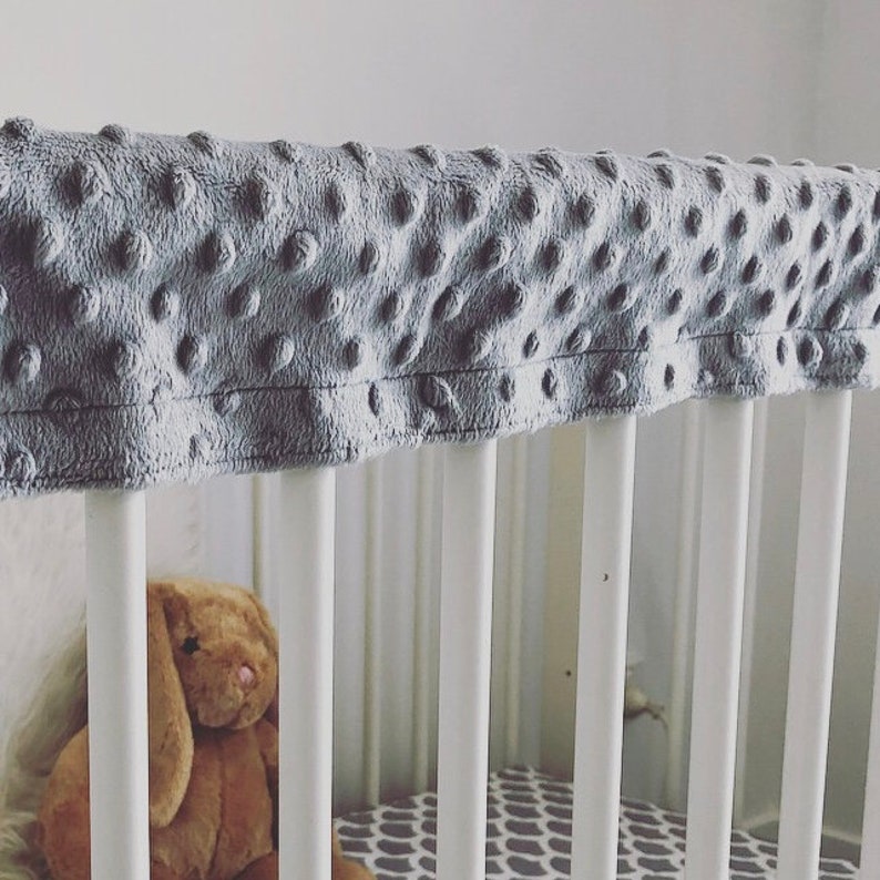Crib Rail Cover Minky Crib Rail Guard Crib Teething Etsy