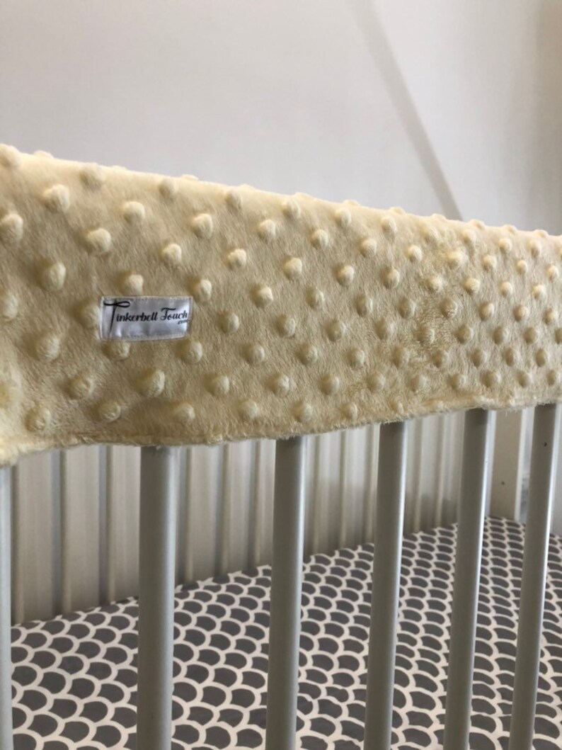 Minky Crib Guard Rail Cover Crib Teething Guard Cot Etsy
