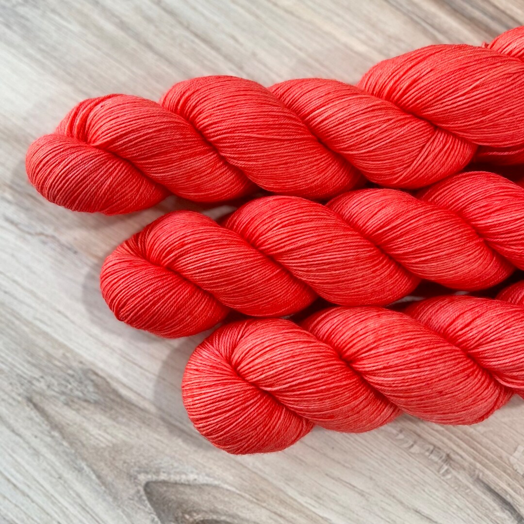 SEA FAN Handdyed Yarn, Three by the Sea, Sock Weight Yarn, DK Yarn, Lace Weight Yarn, Indie