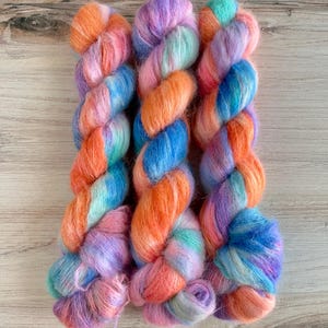 Suri SURF&#39;S UP Hand-Dyed Yarn, Lace Weight Yarn, St. Augustine Base, Variegated Yarn, Alpaca Yarn, Silk Blend Yarn, Summer Yarn, Blue Yarn