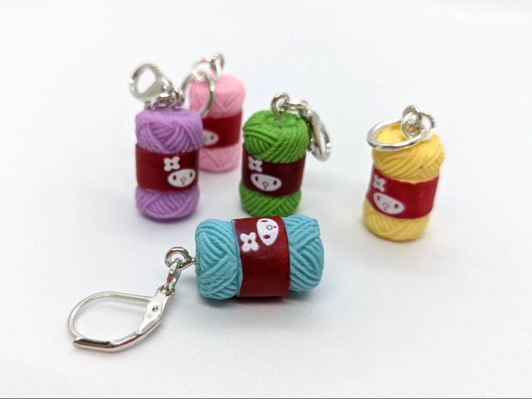YARN STASH, Single Charm, Stitch Marker, Summer Knitting, Yarn Stitch…