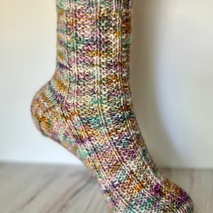 SERENE SOCKS Pattern, Fingering and DK Weight Sock Knitting Pattern, Digital Copy Only, Three by the Sea Designs, Both Sizes Included image 5