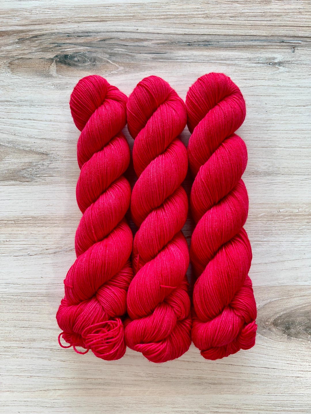 RUBY Hand-dyed Yarn, Three by the Sea Designs, Sock Weight Yarn, DK ...
