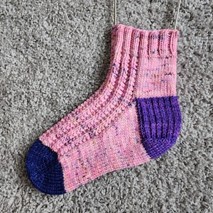 SERENE SOCKS Pattern, Fingering and DK Weight Sock Knitting Pattern, Digital Copy Only, Three by the Sea Designs, Both Sizes Included image 9