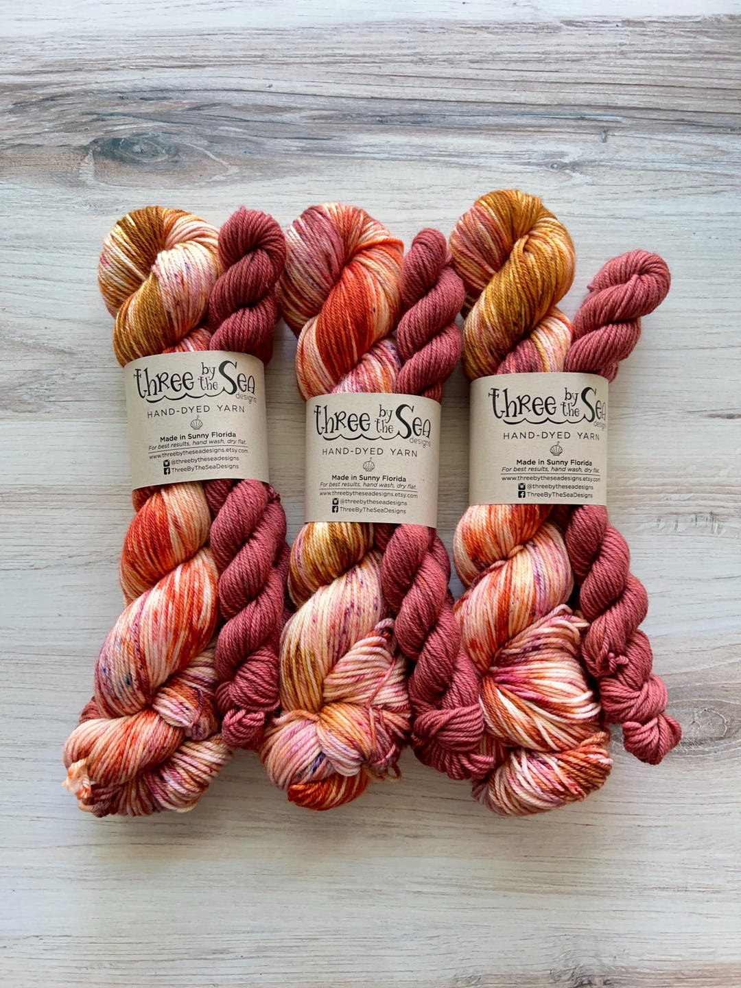 DK Sock Set AUTUMN SPICE, Hand-dyed Yarn, Three by the Sea Designs, Dk ...