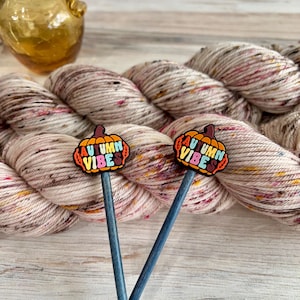 Needle Stoppers, AUTUMN VIBES, Fall Stitch Stoppers, Halloween Needle Stoppers, Knitting Notions, Knitting Accessories, Knitting Needles