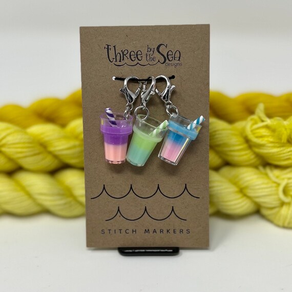 SUMMER MOCKTAILS, Stitch Marker, Lemonade Stitch Marker, Summer