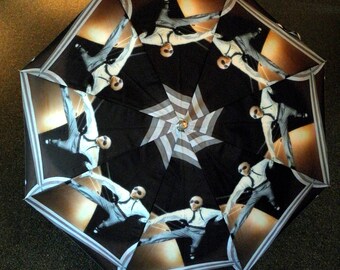 Jump - one-of-a-kind sturdy, print umbrella designed by Susan