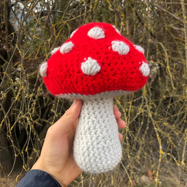 Crochet Mushroom “Amanita Muscaria” Amigurumi Plush DIGITAL PATTERN