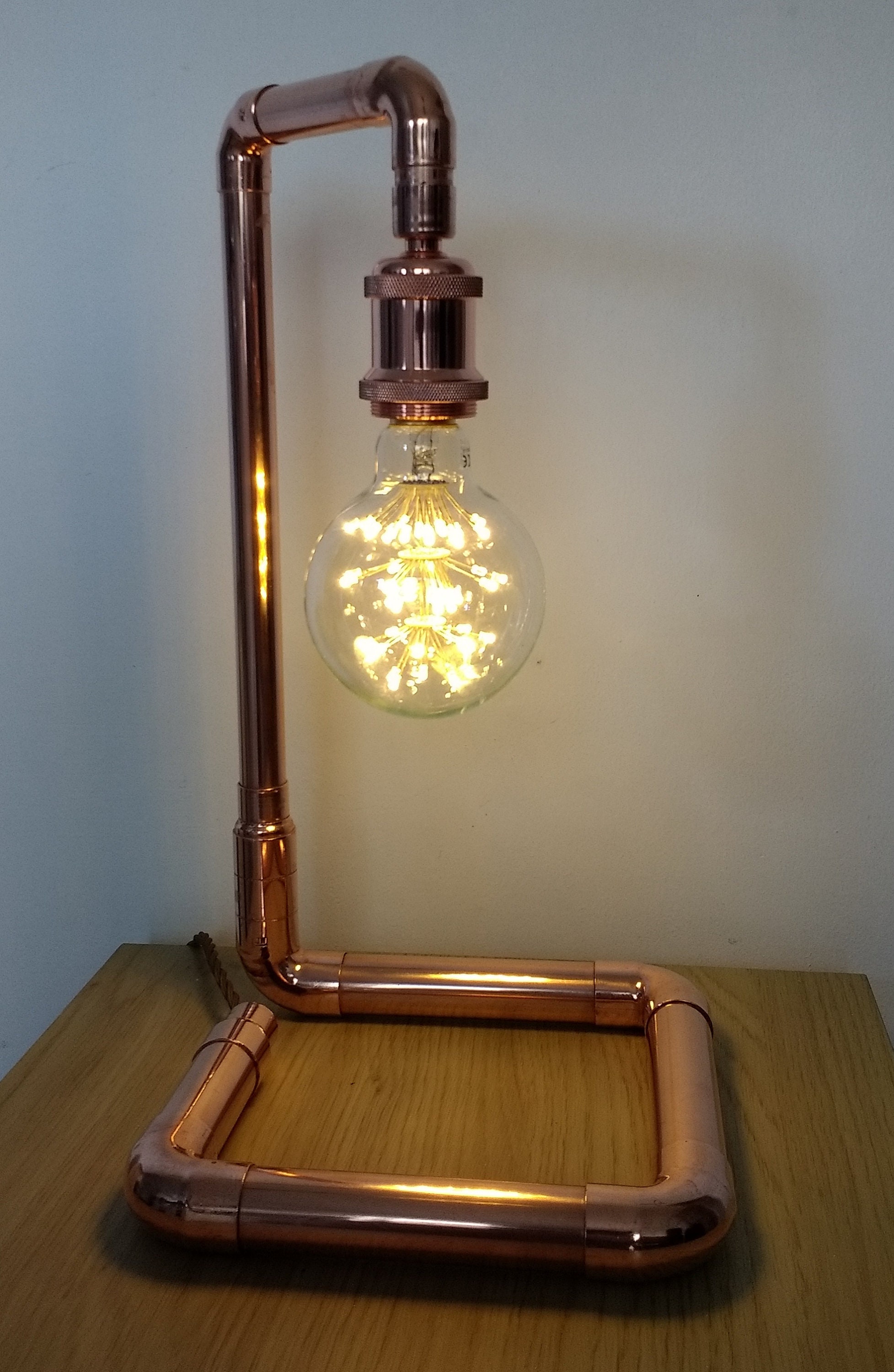 Copper Pipe Table Lamp Copper Home Decor Lamp LED Lights. Etsy