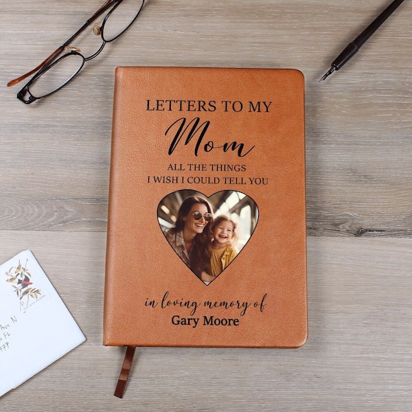Lettres à ma maman Memorial Journal, Journal de la perte du père Grief, In Loving Memory Journal Nom personnalisé, Mom/Dad in Heaven Memorial Journal