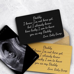 Baby Ultrasound Wallet Card for Dad, Wallet Insert Card for Daddy to Be, New Dad Gift from The Bump, Pregnancy Gift for Dad, Expecting Dad