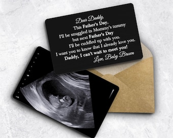 Baby Ultrasound Wallet Card for Dad, Baby Announce Gift, Wallet Insert Card for Daddy to Be, New Dad Gift from The Bump, Fathers Day Gift