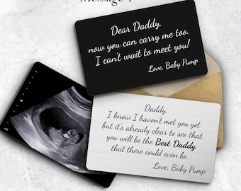 Baby Ultrasound Wallet Card for Dad, Wallet Insert Card for Daddy to Be, New Dad Gift from The Bump,Pregnancy Gift for Dad,Father's Day Gift