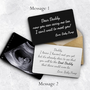 Baby Ultrasound Wallet Card for Dad, Wallet Insert Card for Daddy to Be, New Dad Gift from The Bump,Pregnancy Gift for Dad,Father&#39;s Day Gift