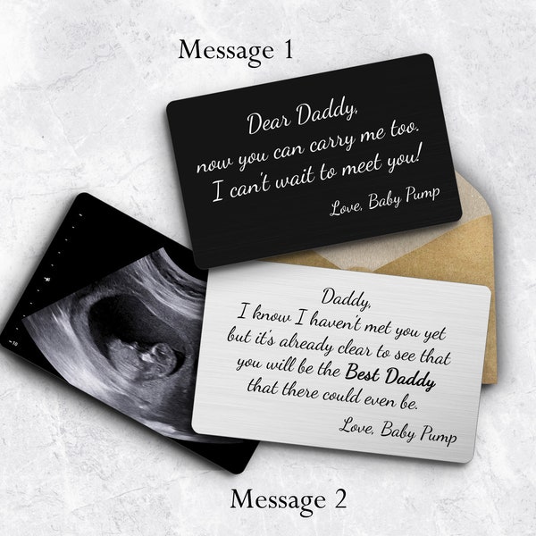 Baby Ultrasound Wallet Card for Dad, Wallet Insert Card for Daddy to Be, New Dad Gift from The Bump,Pregnancy Gift for Dad,Father's Day Gift