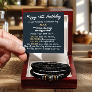 Bracelet for 13th Birthday Boy, Official Teenager Birthday Gift Boy, Thirteenth Birthday for Boy, 13th Birthday Bracelet for Boy