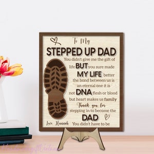 To My Stepped Up Dad Gift, Stepdad Birthday Gift, Meaningful Gift for Bonus Father, Thank You Stepped Up Dad, Fathers Day Gift for Bonus Dad