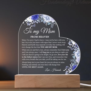 Gift for Mom from Heaven, Loss of Son Gift for Mother, Loss of Child Memorial Gift, Baby Loss Gift for a Mom, Mommy of An Angel Gift