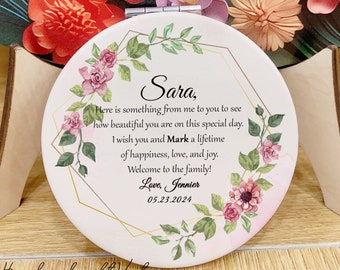 Daughter In Law Gift, Wedding Gift for Daughter In Law, Compact Mirror for Daughter In Law on Wedding, Gift for Bride from Mother In Law